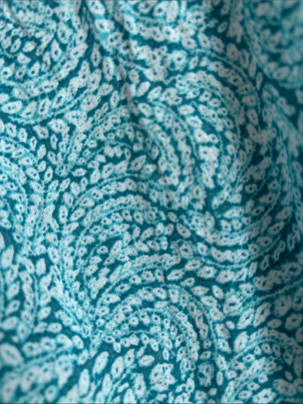 Michael Kors Turquoise Printed High-Low Ruffle-Hem Skirt